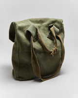 50s Vintage Military Coton Canvas Satchel Bag
