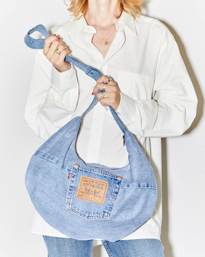 Rokit Originals Rework Denim Moon Crossbody Bag