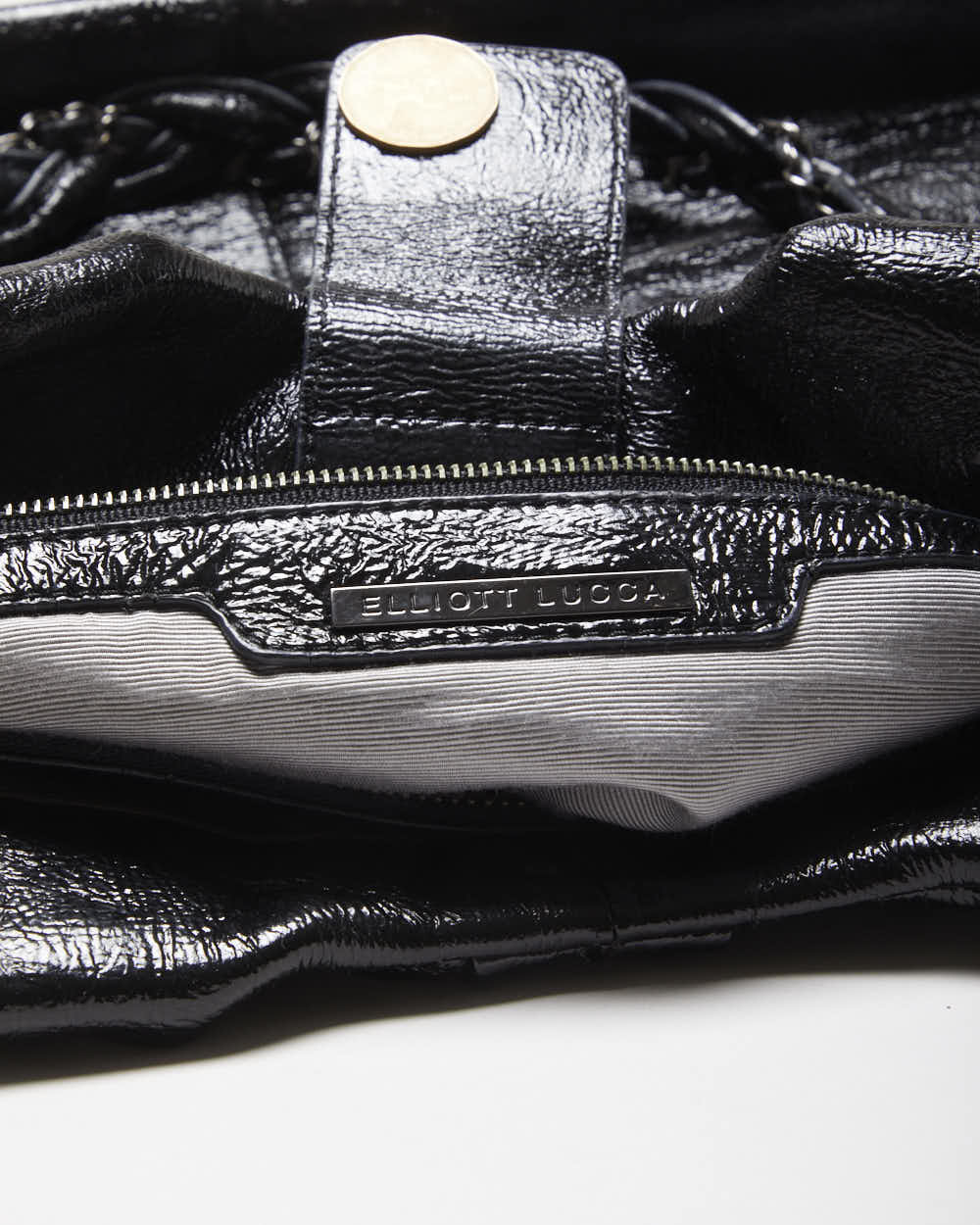 Vintage Y2k 00s Elliot Lucca Patent Handbag
