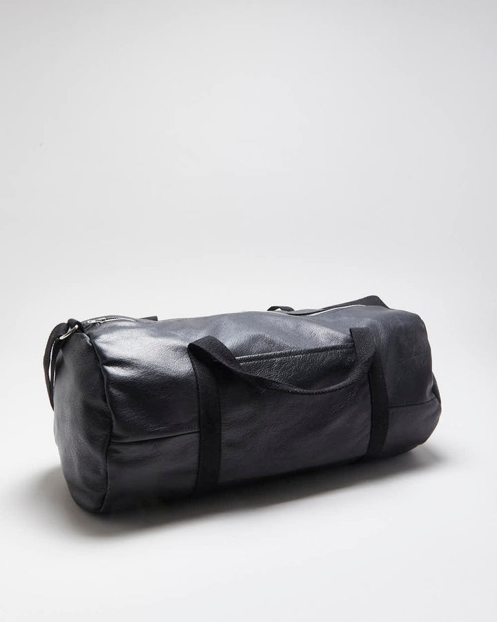 Rokit Originals Black Leather Everyday Duffel