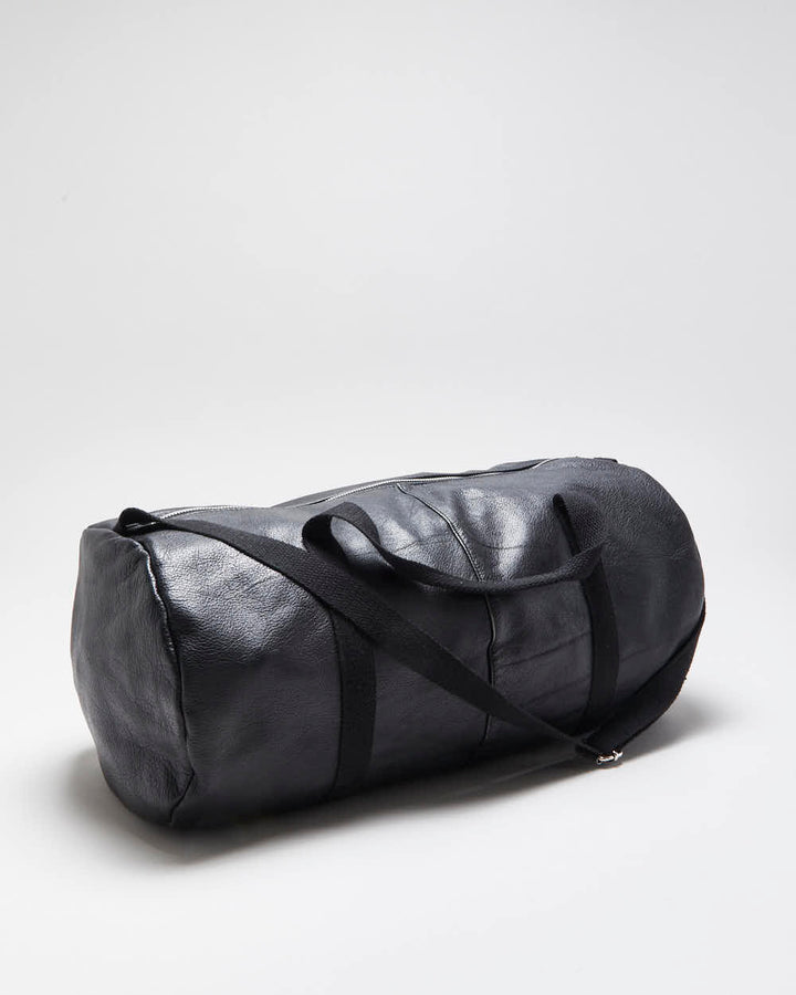 Rokit Originals Black Leather Everyday Duffel