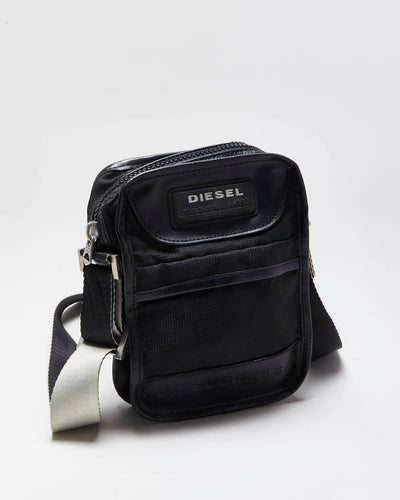 Vintage Y2K 00s Diesel Leather Nylon Crossbody Messenger Bag