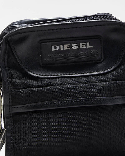 Vintage Y2K 00s Diesel Leather Nylon Crossbody Messenger Bag