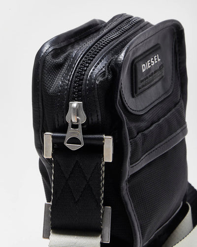 Vintage Y2K 00s Diesel Leather Nylon Crossbody Messenger Bag