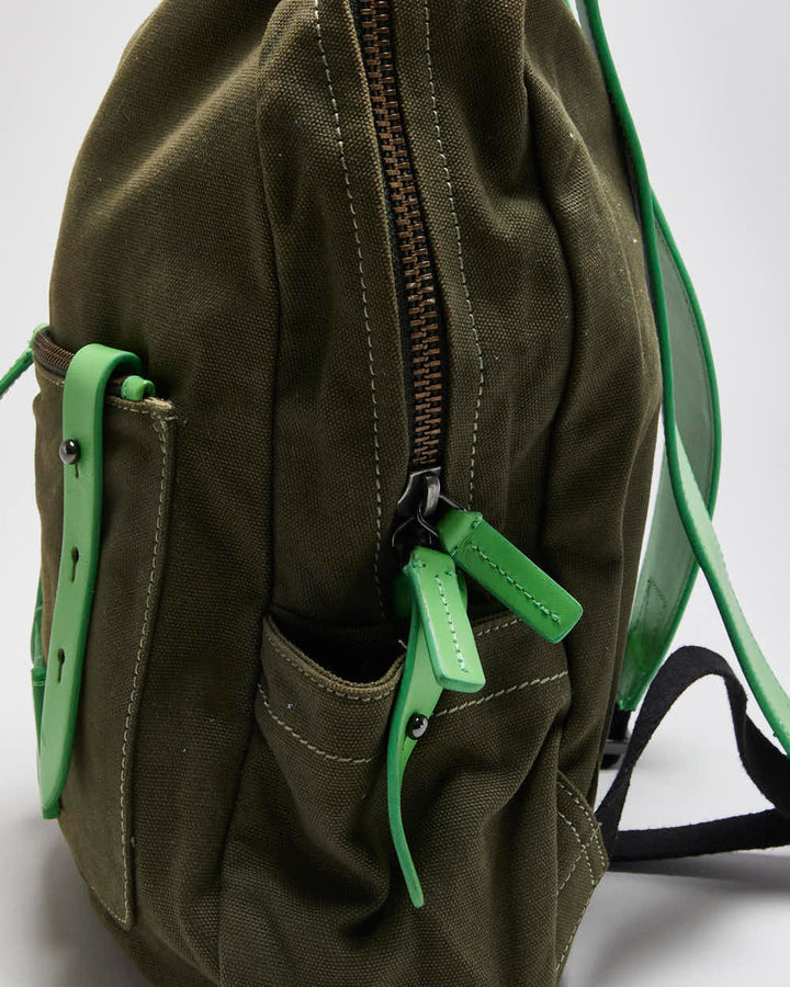 MARC JACOBS THE BACKPACK カーキ Vintage Marc By Marc Jacobs Khaki Canvas Leather Unisex Backpack