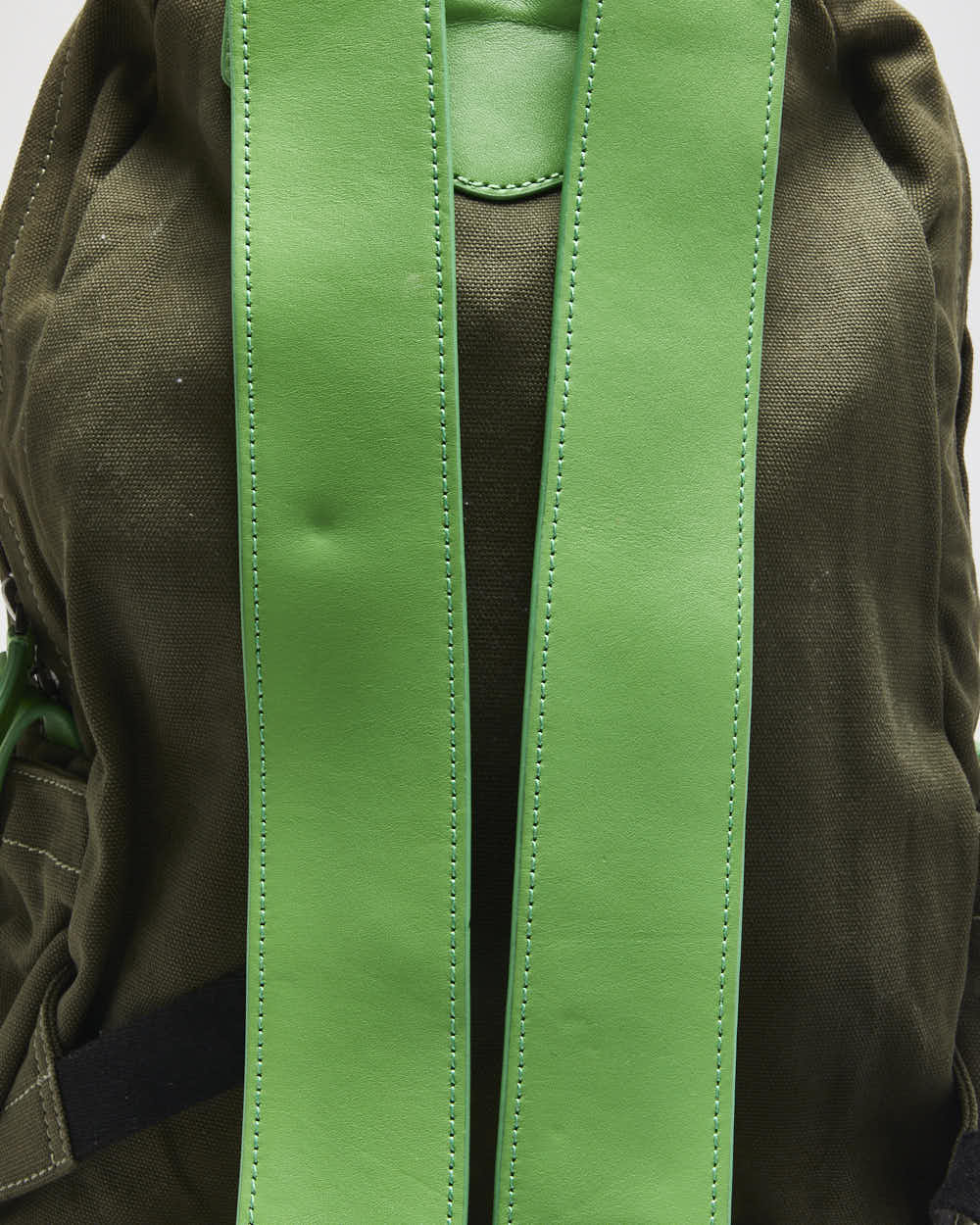 Vintage Marc By Marc Jacobs Khaki Canvas Leather Unisex Backpack