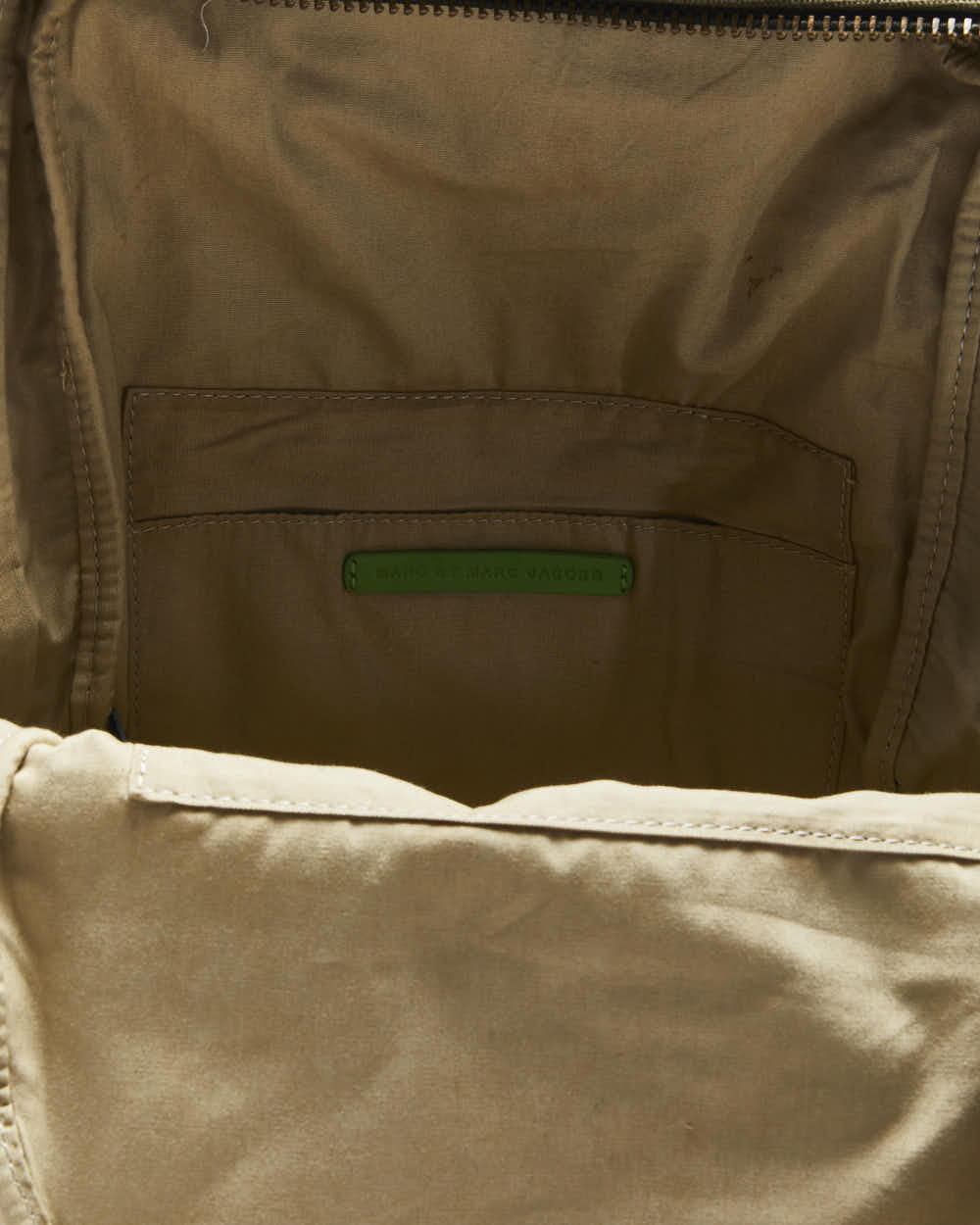Vintage Marc By Marc Jacobs Khaki Canvas Leather Unisex Backpack