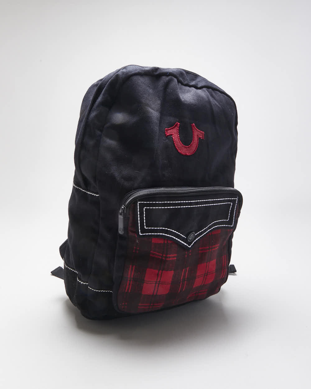 DSWT Vintage True Religion Plaid Canvas Backpack