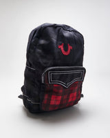 DSWT Vintage True Religion Plaid Canvas Backpack