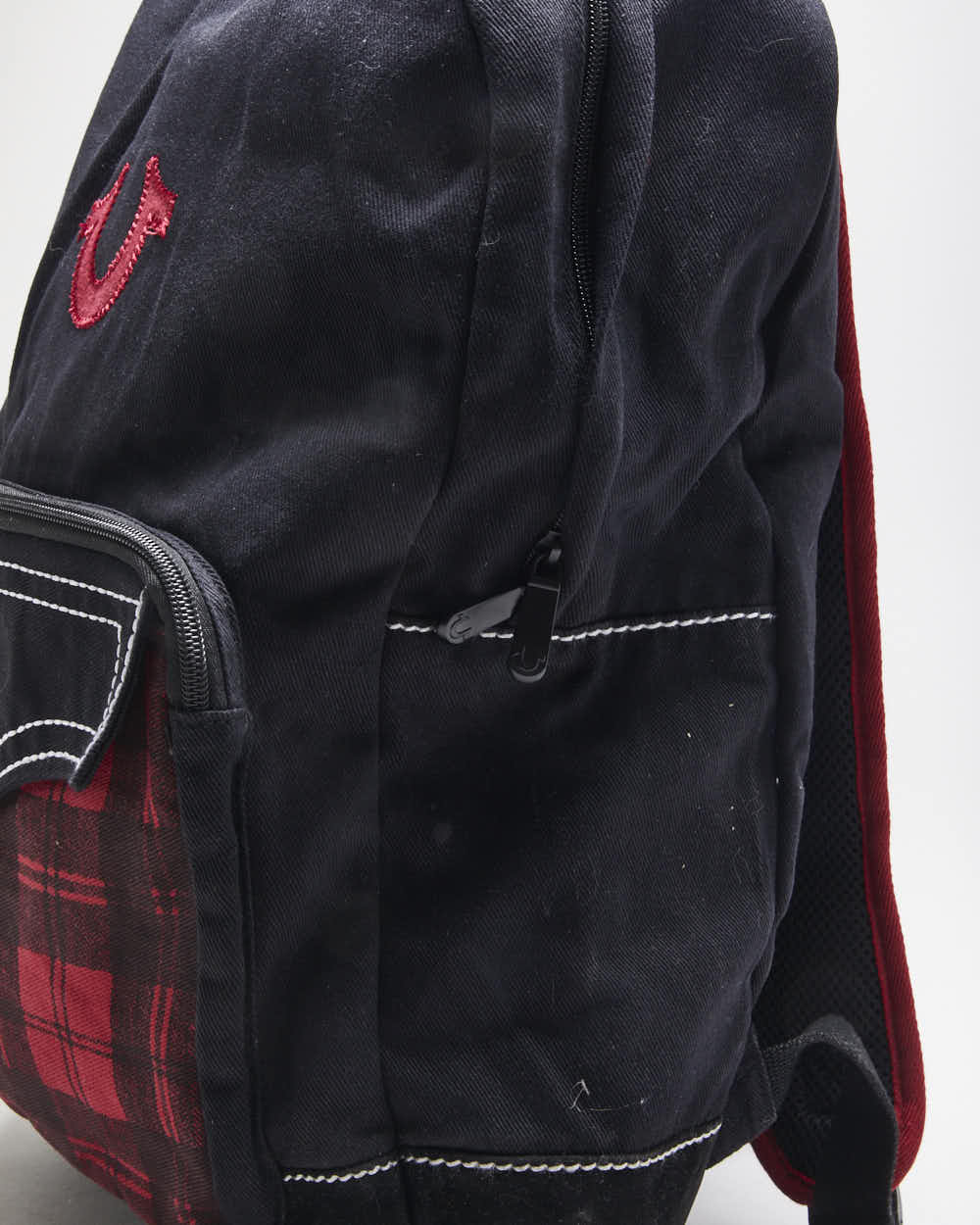 DSWT Vintage True Religion Plaid Canvas Backpack