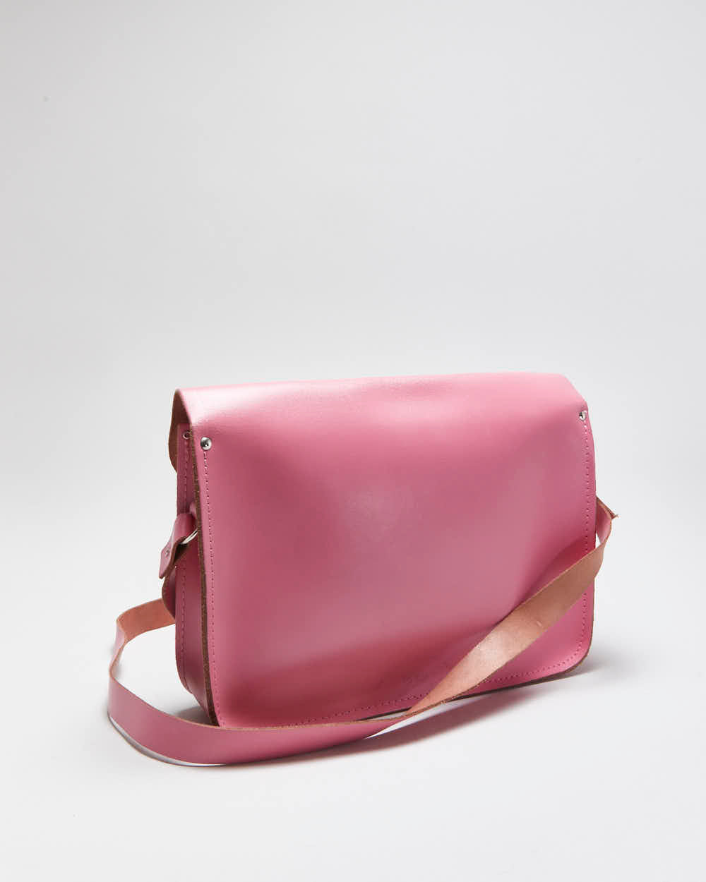 Vintage Pink Cambridge Satchel Company Leather Crossbody Bag