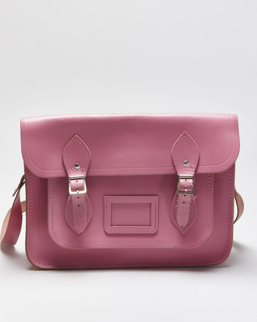 Vintage Pink Cambridge Satchel Company Leather Crossbody Bag