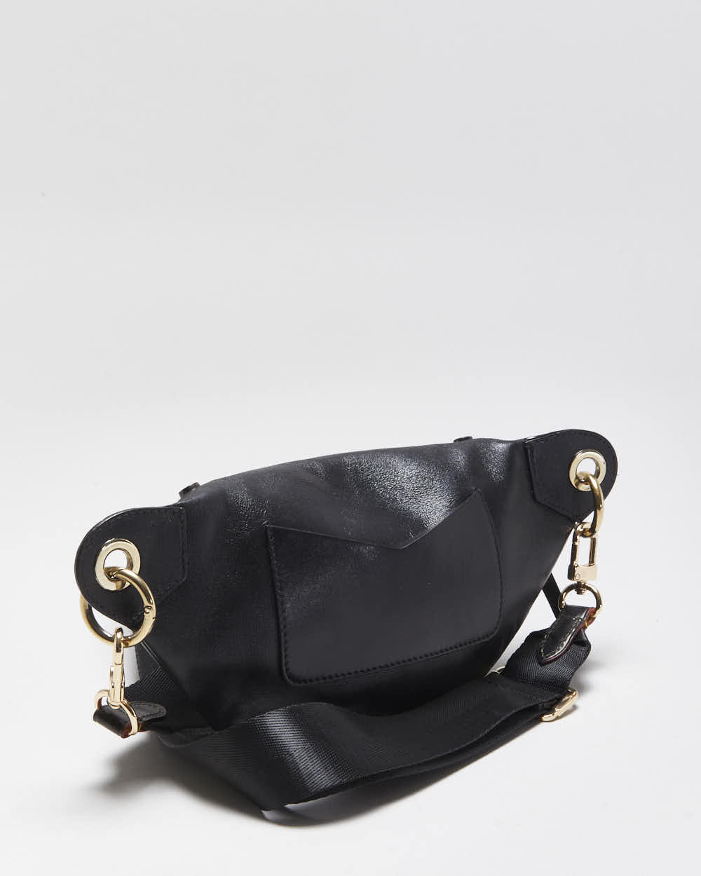 Vintage Y2K 00s Jimmy Choo Lockett Black Studded Leather Bum Bag