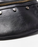 Vintage Y2K 00s Jimmy Choo Lockett Black Studded Leather Bum Bag
