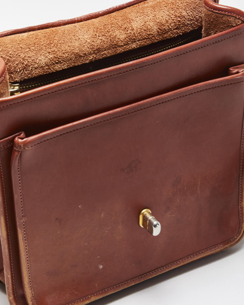 Vintage 1980s Wako Leather Messenger Satchel Crossbody Bag