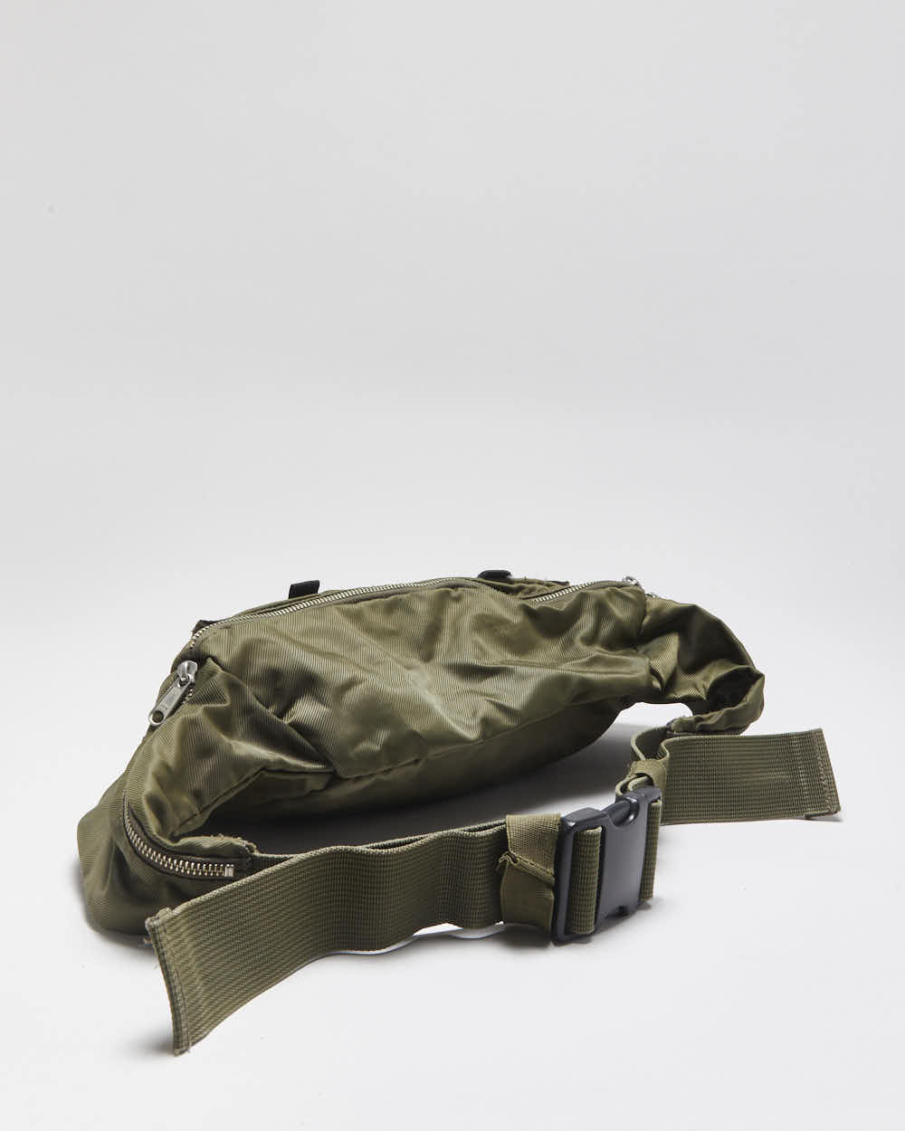 Vintage Y2K 00s Stussy Rasta Multi-Pocket Khaki Military Bum Bag - OS