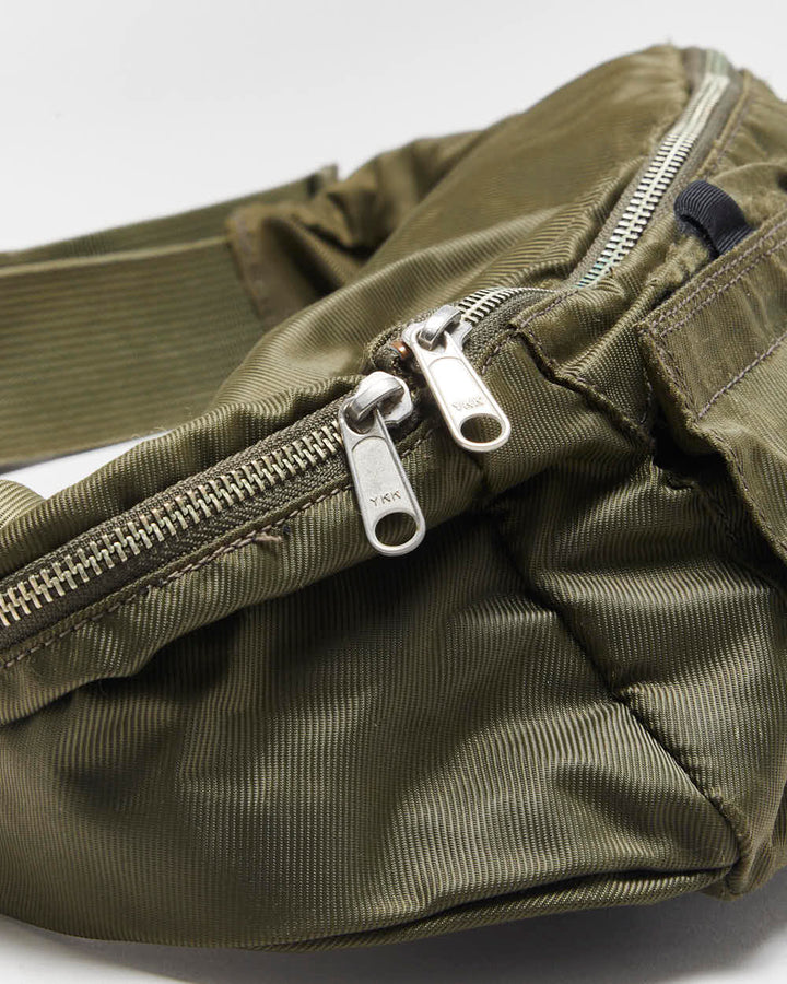 Vintage Y2K 00s Stussy Rasta Multi-Pocket Khaki Military Bum Bag - OS