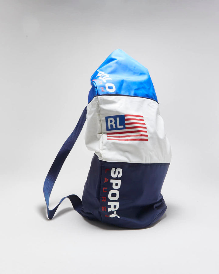 Vintage 1990s Ralph Lauren Polo Sport Nylon Crossbody Bucket Bag - OS