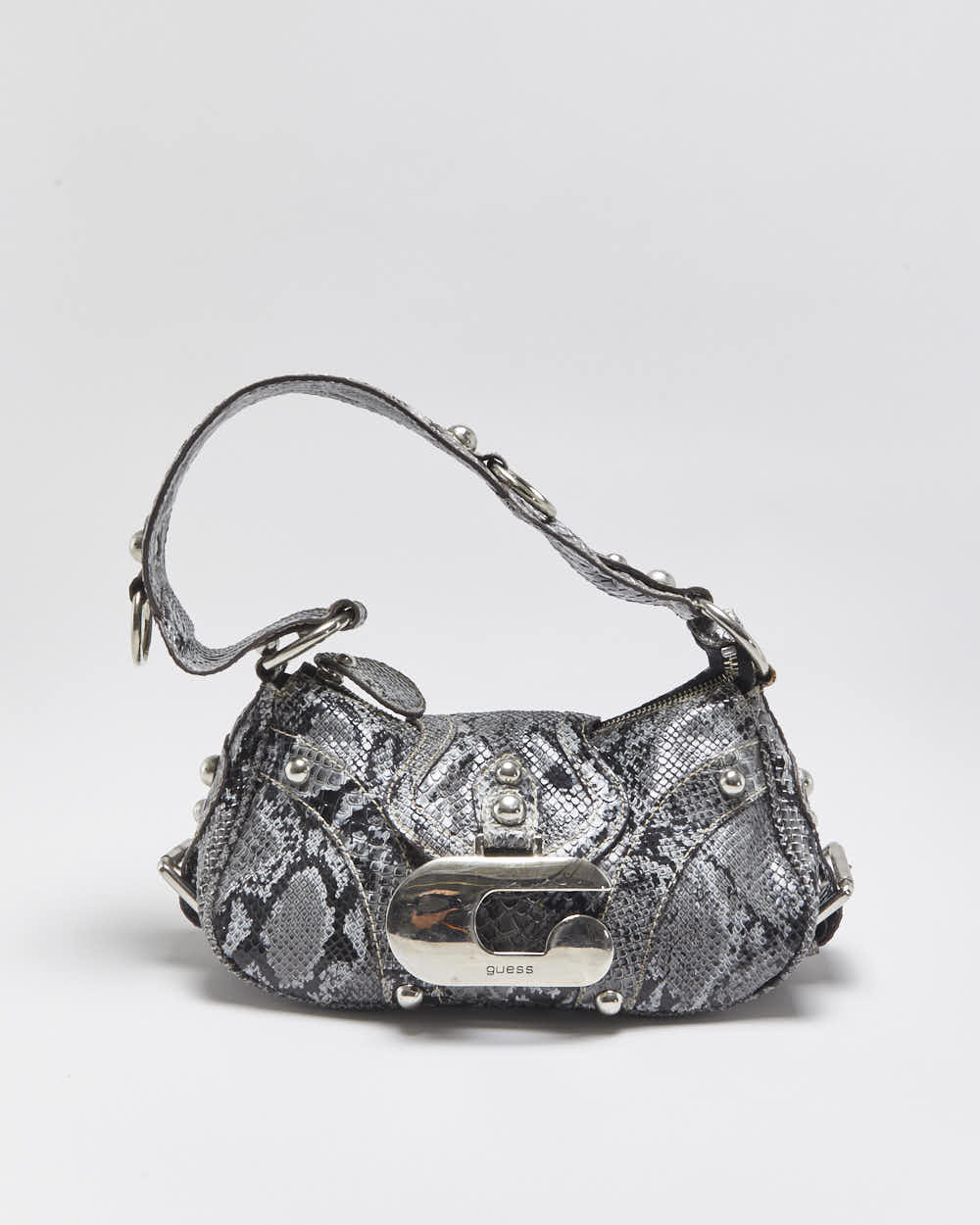 Vintage Y2k 2000s Guess Snakeskin Studded Handbag