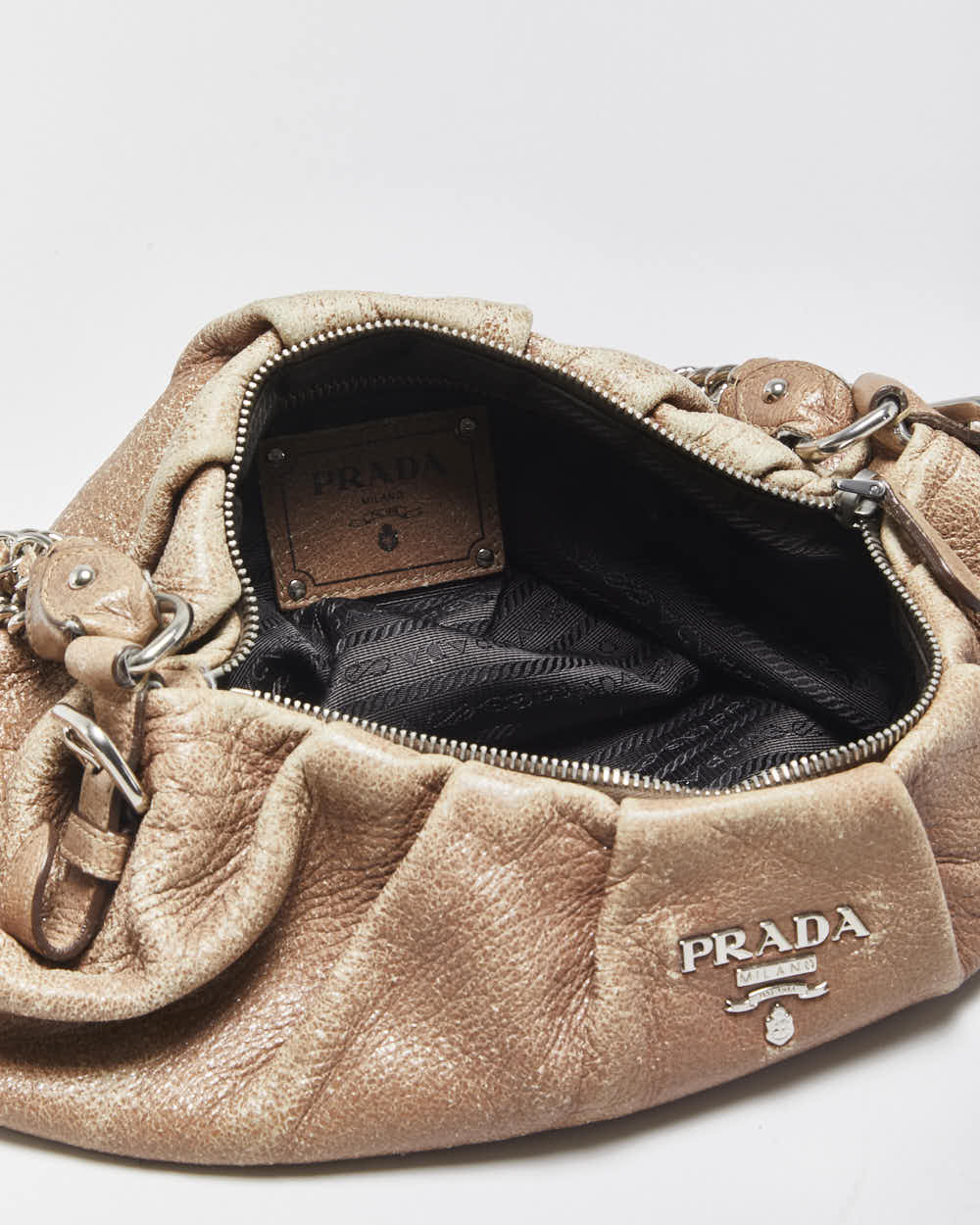 Vintage Y2k 2000s Prada Cervo Lux Iridescent Handbag