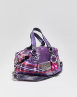 Vintage Y2k 2000s Coach Poppy Plaid Graffiti Handbag