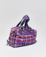 Vintage Y2k 2000s Coach Poppy Plaid Graffiti Handbag