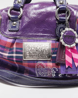 Vintage Y2k 2000s Coach Poppy Plaid Graffiti Handbag