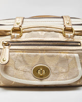 Vintage Y2k 2000s Coach Bonnie Linen Lurex Handbag