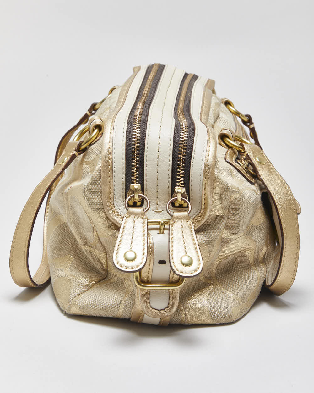 Vintage Y2k 2000s Coach Bonnie Linen Lurex Handbag