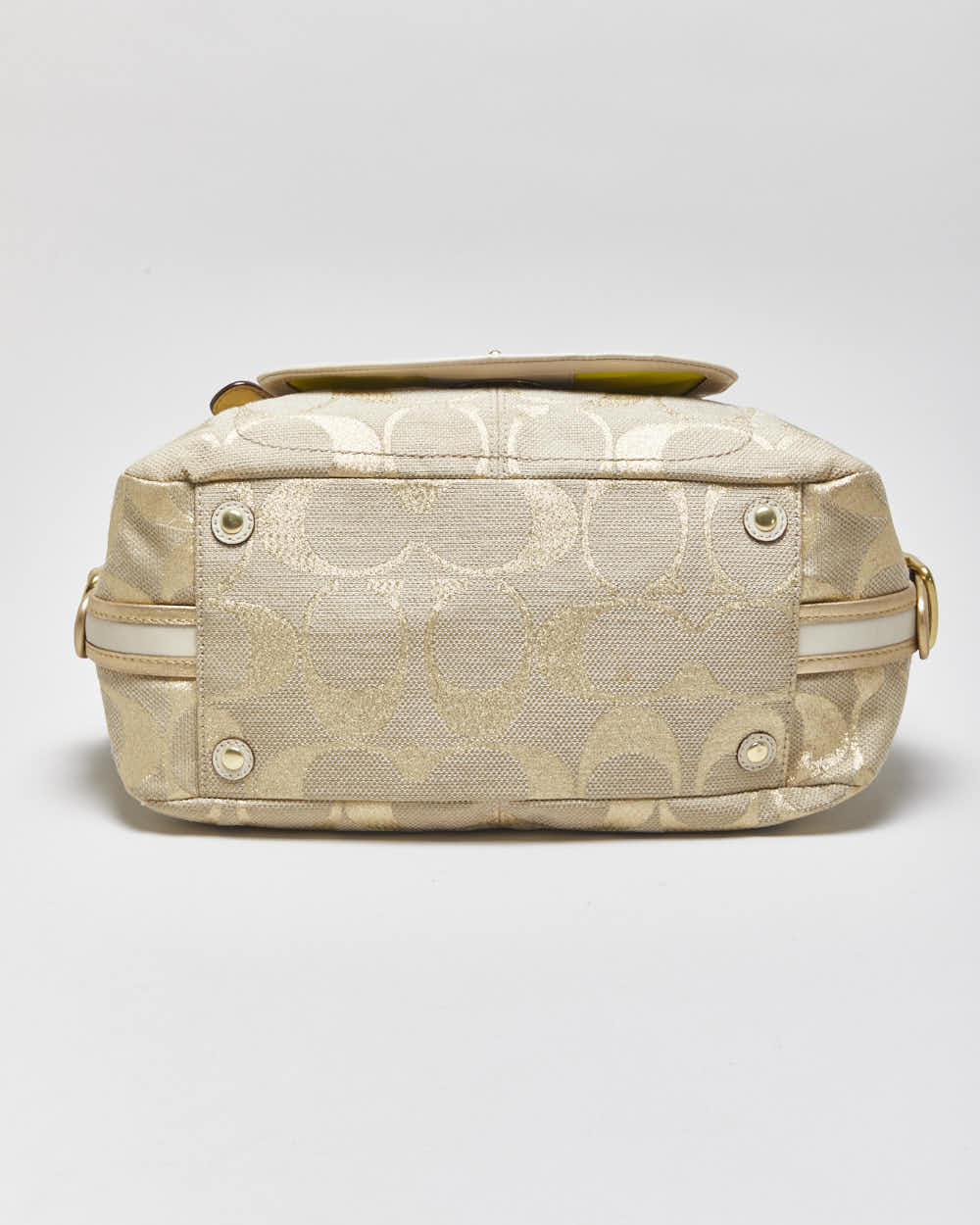 Vintage Y2k 2000s Coach Bonnie Linen Lurex Handbag