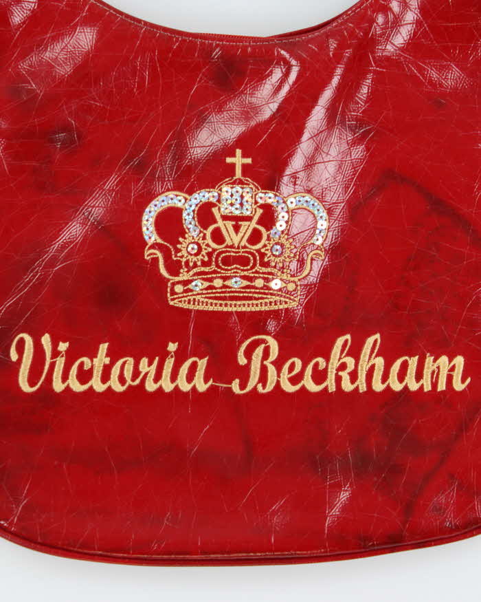 Vintage Y2k 2000s Victoria Beckham Flat Hobo Handbag
