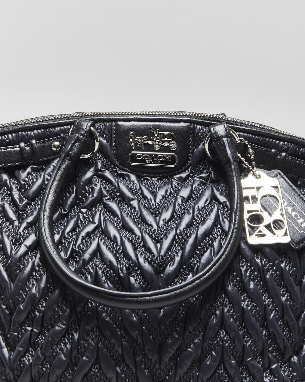 Vintage Y2k 2000s Coach Madison Nylon Quilted 70th Anniversary Handbag
