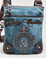 Vintage Y2k 2000s Juicy Couture Embroidered Velour Cross-body Bag