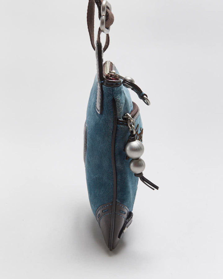 Vintage Y2k 2000s Juicy Couture Embroidered Velour Cross-body Bag