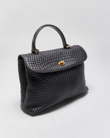 Vintage Bally Quilted Leather Handbag