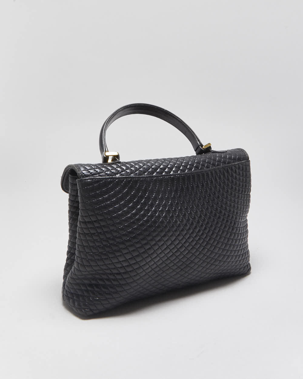 Vintage Bally Quilted Leather Handbag