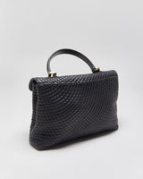 Vintage Bally Quilted Leather Handbag
