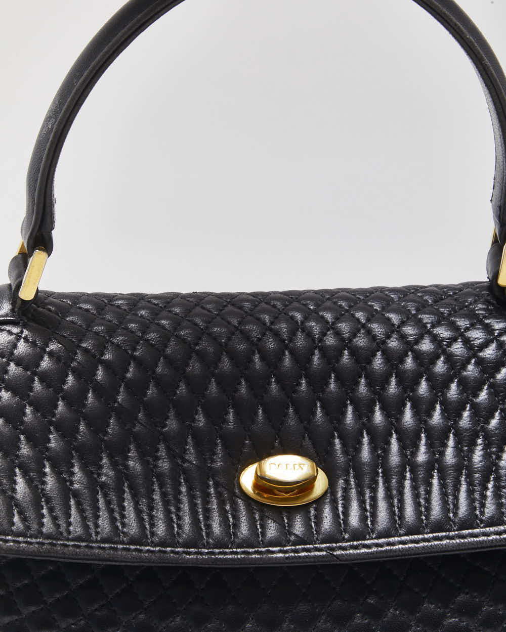Vintage Bally Quilted Leather Handbag
