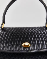 Vintage Bally Quilted Leather Handbag