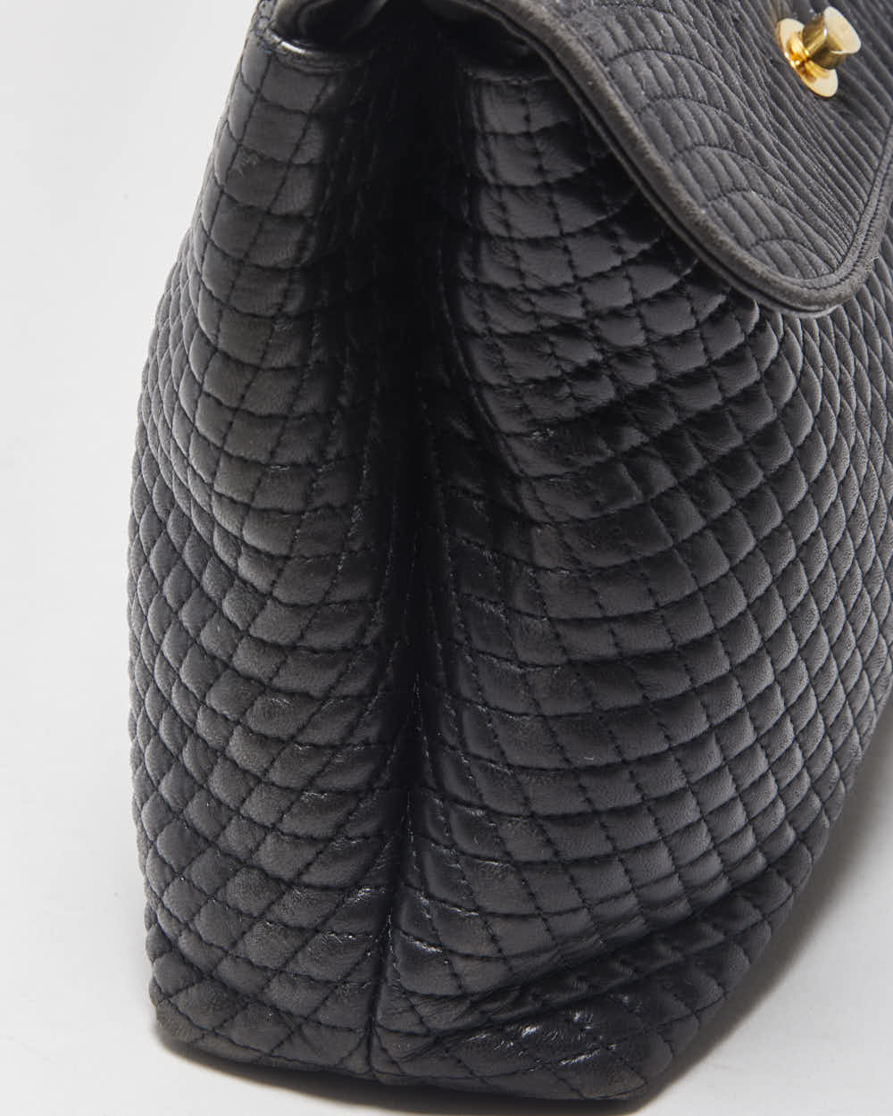 Vintage Bally Quilted Leather Handbag