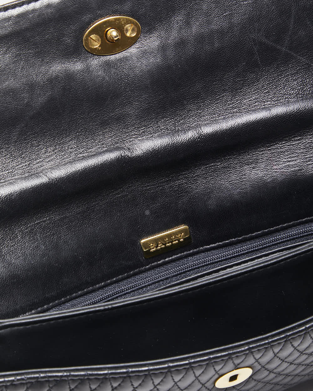 Vintage Bally Quilted Leather Handbag