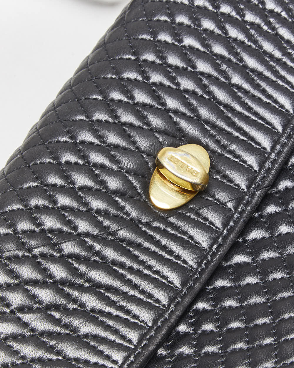 Vintage Bally Quilted Leather Handbag