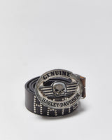 Vintage Harley Davidson Studded Chunky Buckle Belt W29-W33