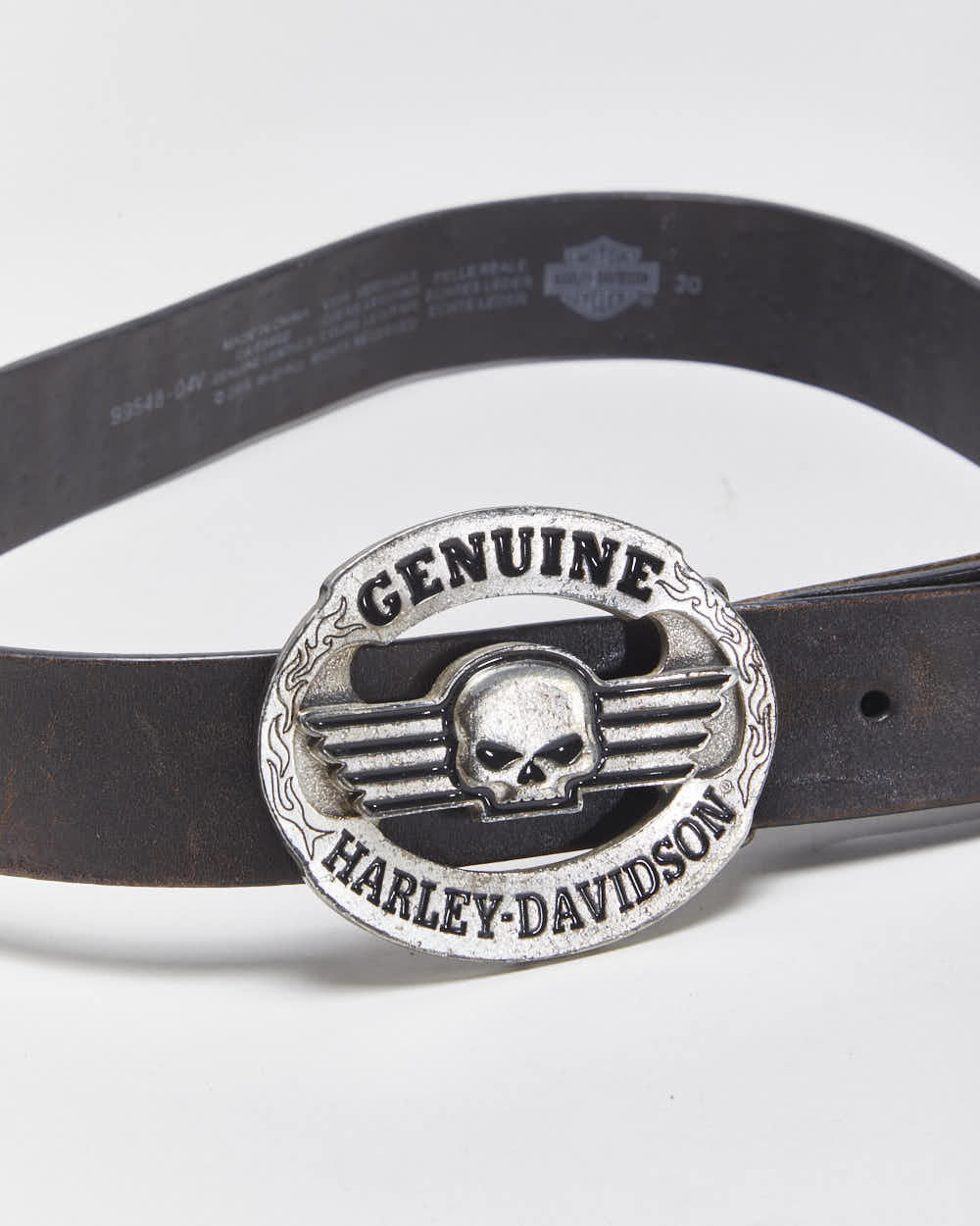Vintage Harley Davidson Studded Chunky Buckle Belt W29-W33