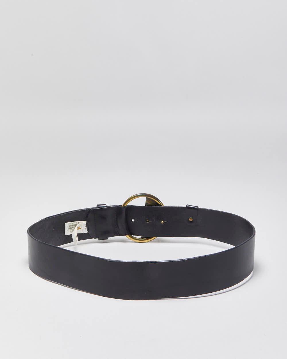 Vintage Y2k 2000s Diesel Chunky Leather Round Buckle Belt W30-W34