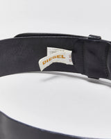 Vintage Y2k 2000s Diesel Chunky Leather Round Buckle Belt W30-W34