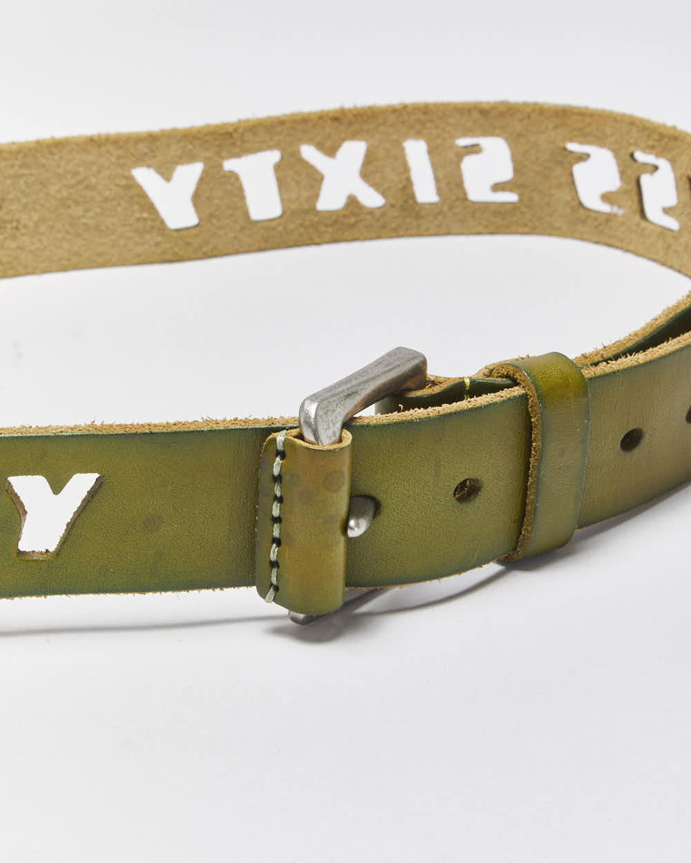 Vintage Y2k 2000s Miss Sixty Cut-out Leather Belt - W32-W36