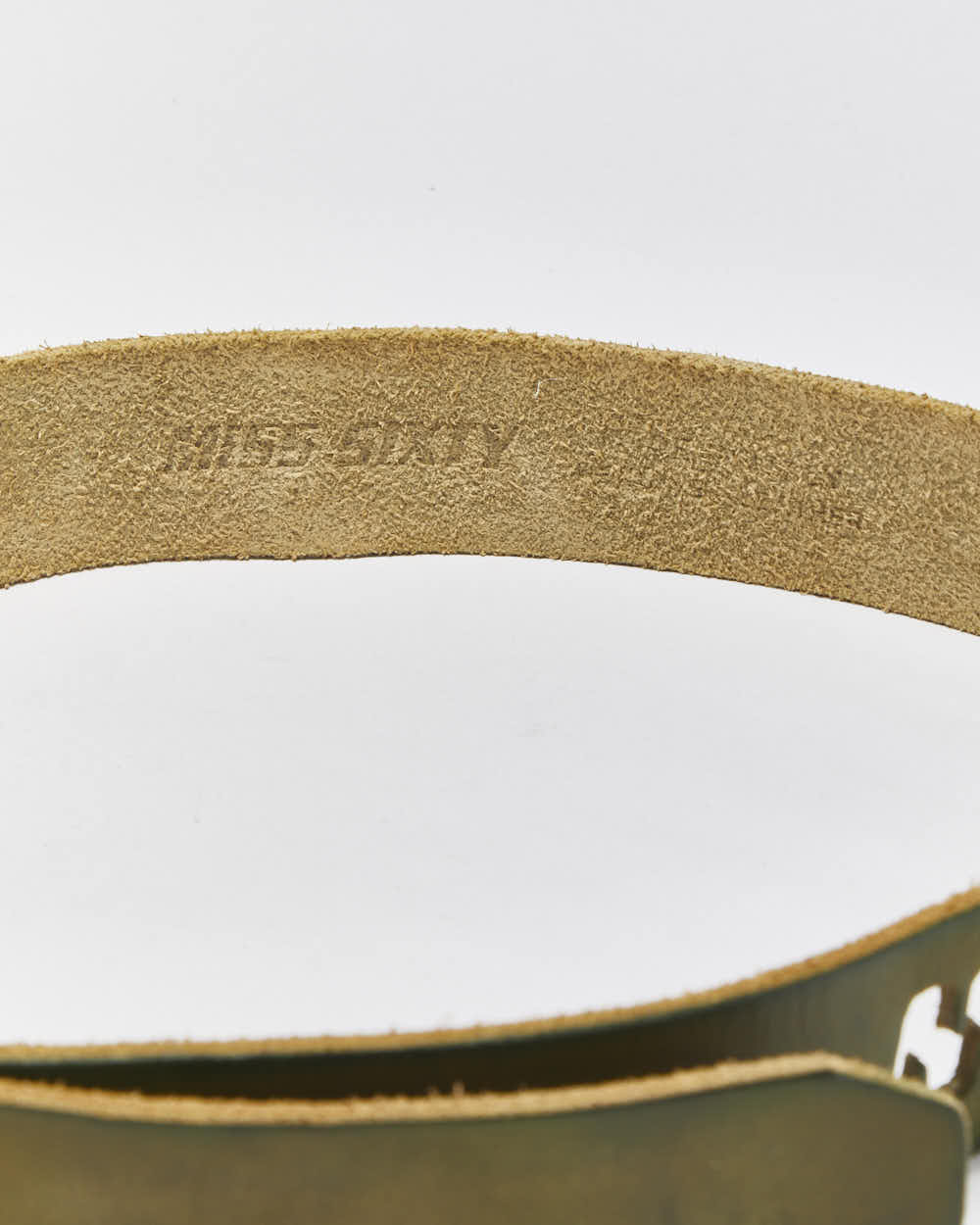 Vintage Y2k 2000s Miss Sixty Cut-out Leather Belt - W32-W36