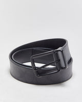 Coach Black Grey Canvas Leather Signature C Monogram Reversible Matte Buckle Belt - W36-W40