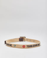 Vintage Y2K 00s Tough Jeans Inc. Canvas Brass Buckle Belt - W28-W38